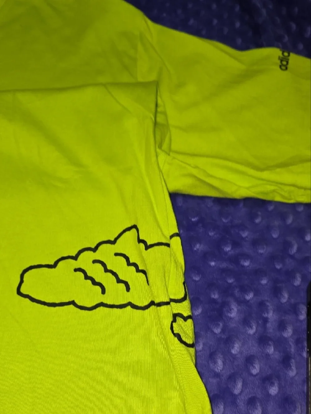 adidas Neon Lime Graphic Tee with Black Logo